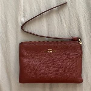 Maroon Coach Wristlet